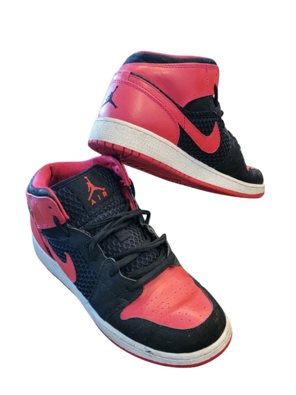 Youth/Boys High Top Air Jordan Sneakers Red/Black/White